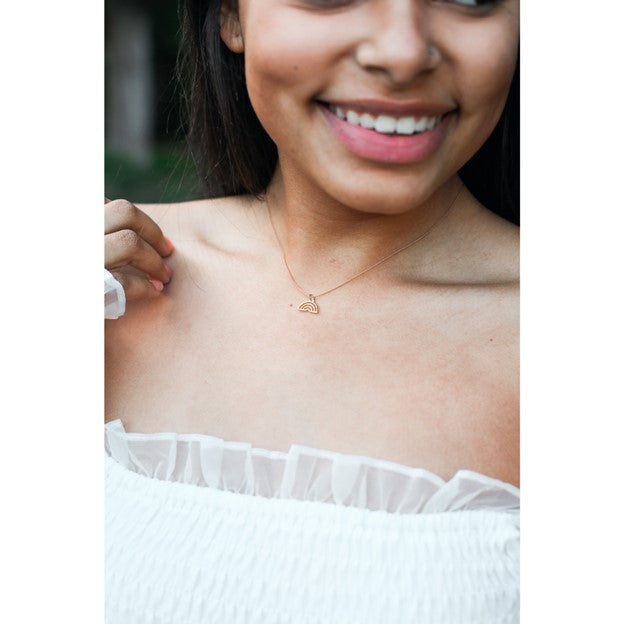 New Moon Gold Necklace - SHOW/RAINBOW