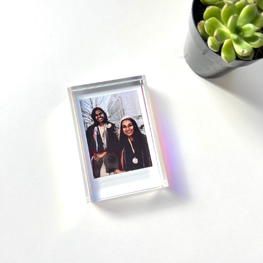 CUSTOM INSTAX PRINT Inside Clear Acrylic Frame Stand White