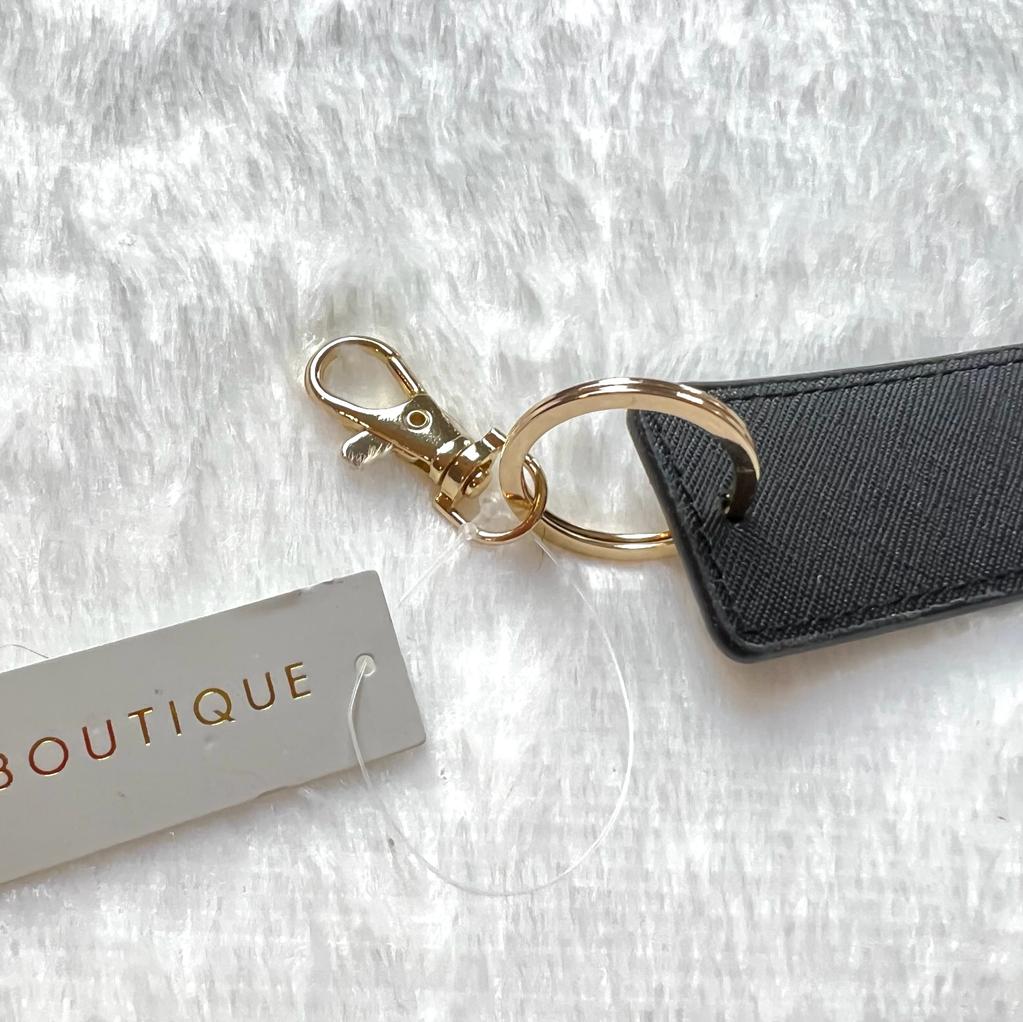 Rectangular Key Clip - Black/Gold