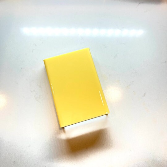 CUSTOM INSTAX PRINT Inside Clear Acrylic Glass Frame Stand Yellow