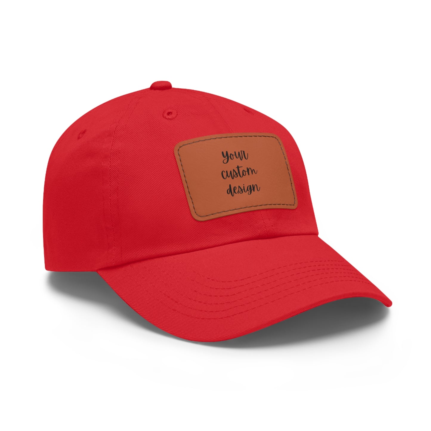 Your Custom Design on Hat with Leather Patch