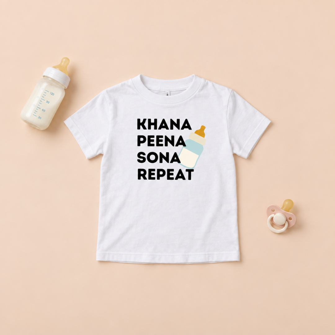 “Khana Peena Sona Repeat” Toddler Shirt