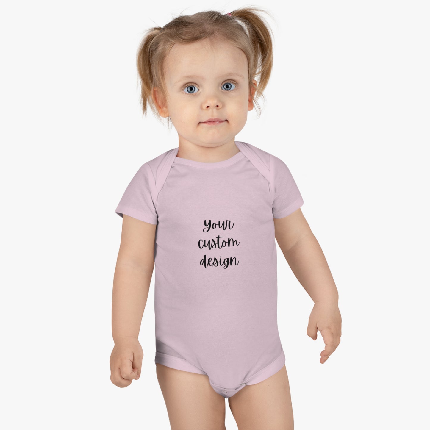 Your Custom Design on a Baby Short Sleeve Onesie