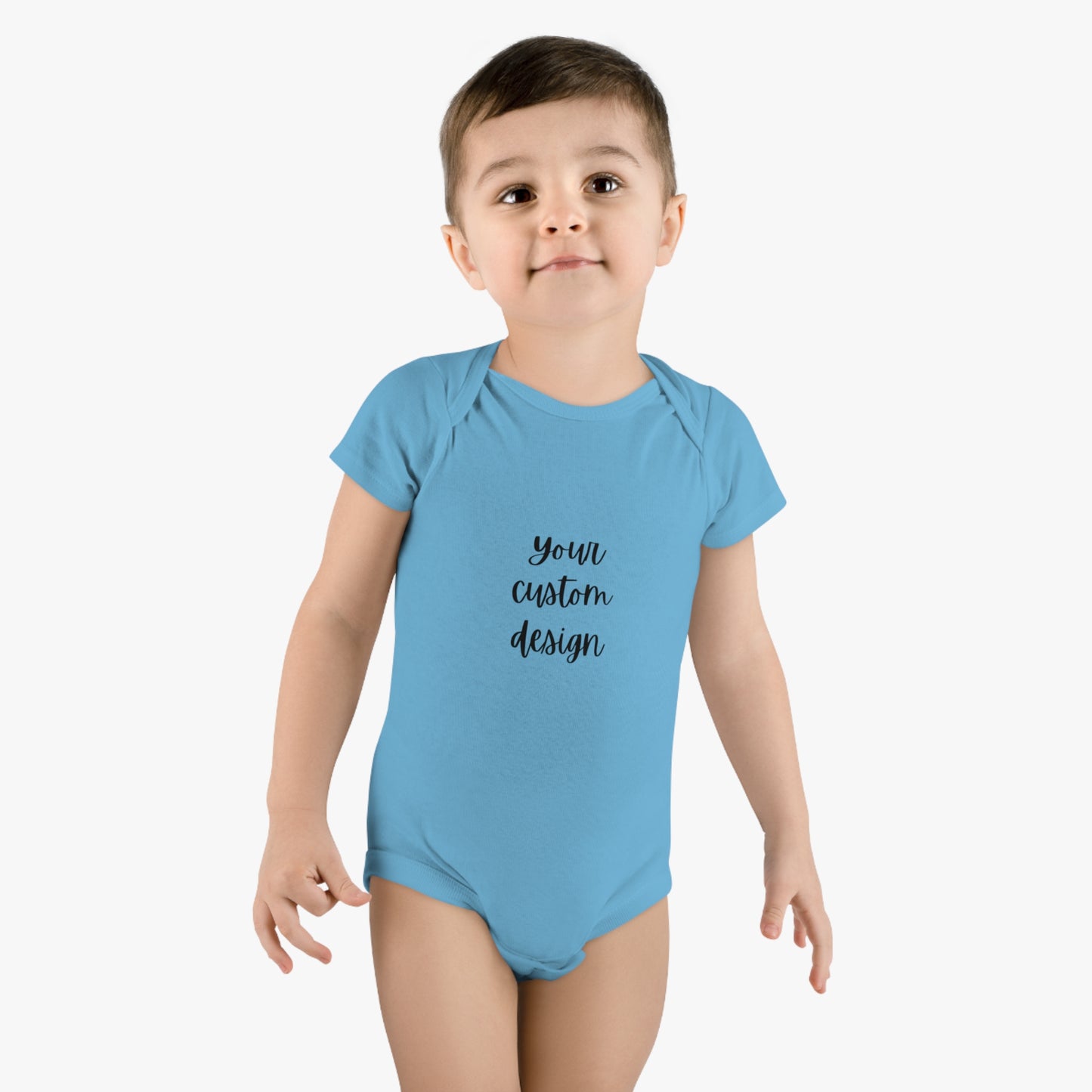 Your Custom Design on a Baby Short Sleeve Onesie