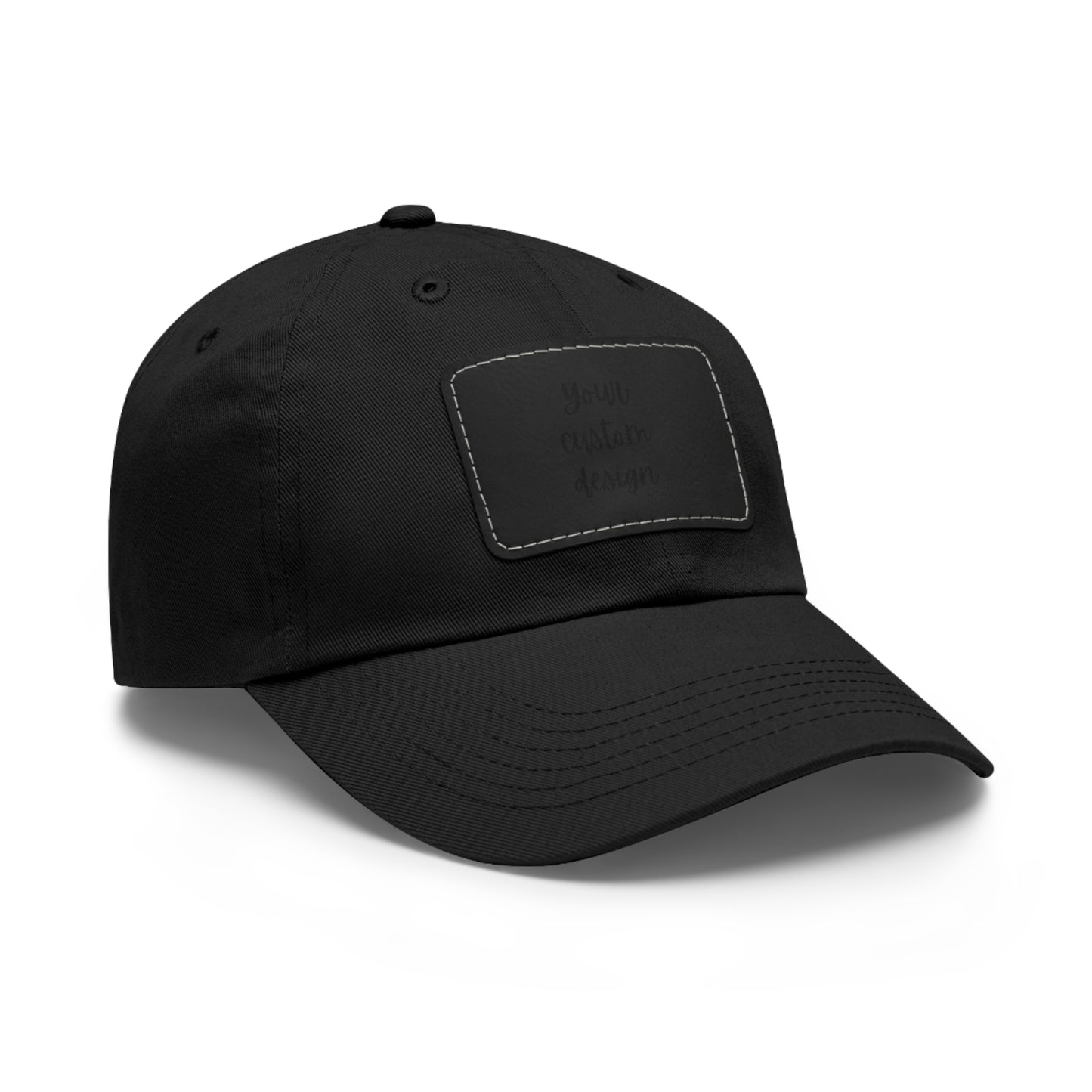 Your Custom Design on Hat with Leather Patch