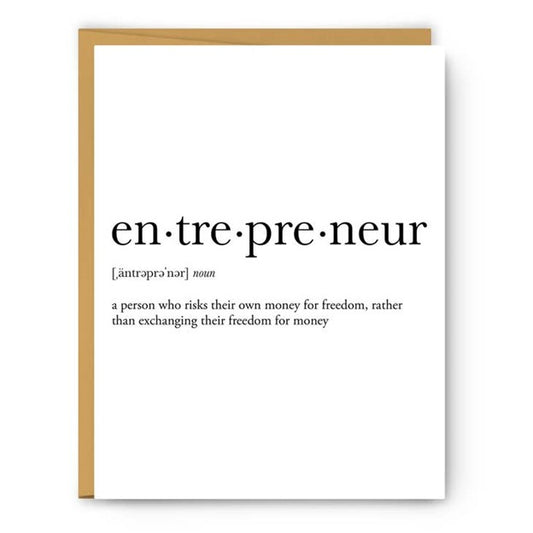 Entrepreneur Definition - Everyday Card
