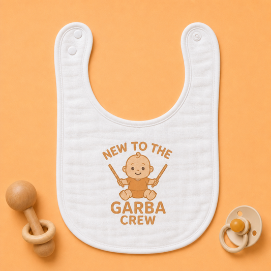 "New to the Garba Crew" Baby Bib