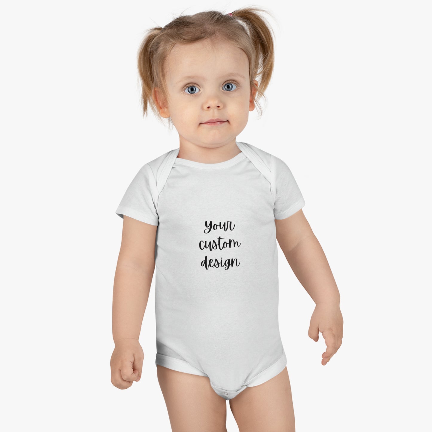 Your Custom Design on a Baby Short Sleeve Onesie