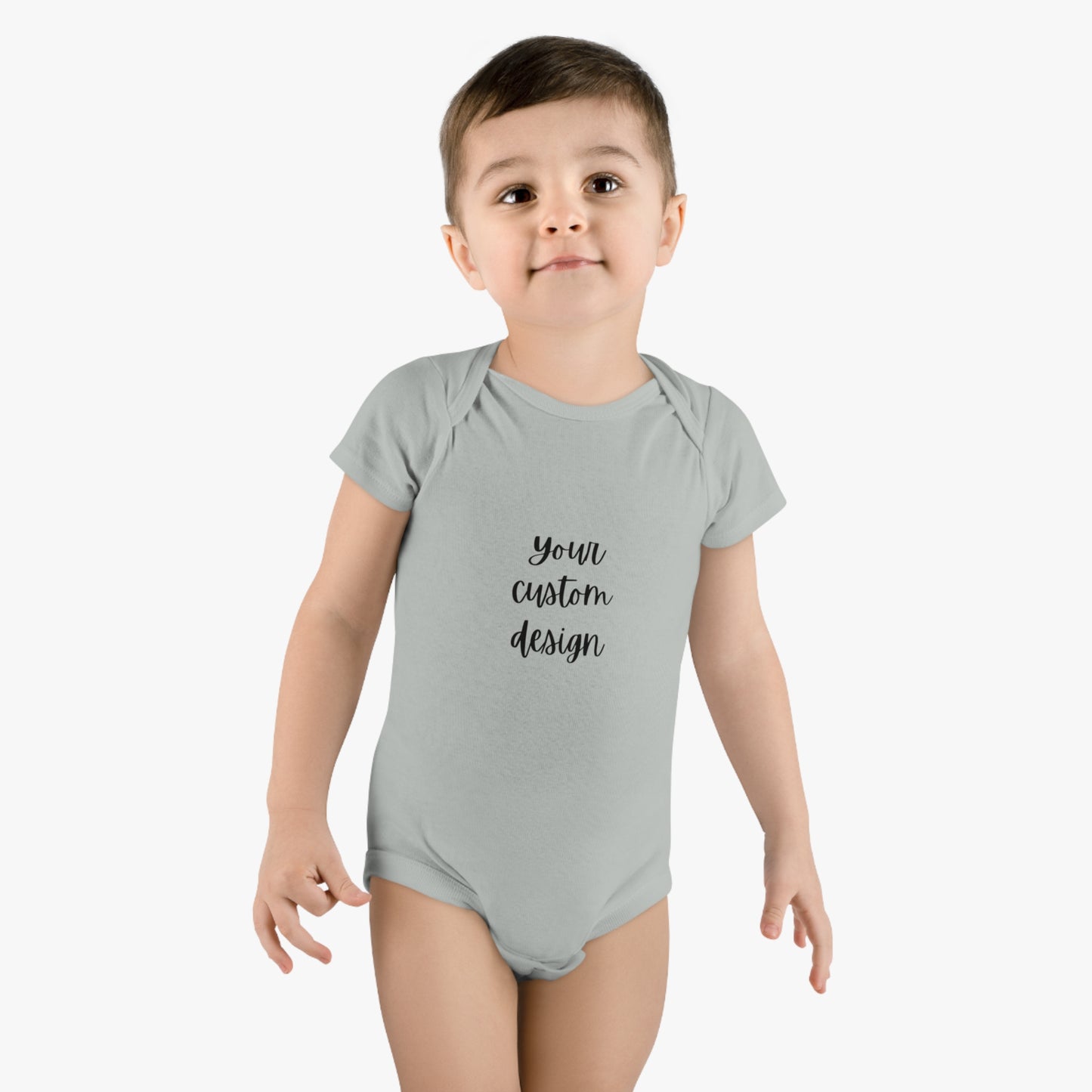 Your Custom Design on a Baby Short Sleeve Onesie