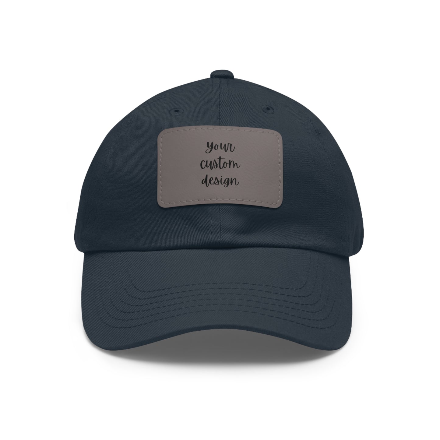 Your Custom Design on Hat with Leather Patch