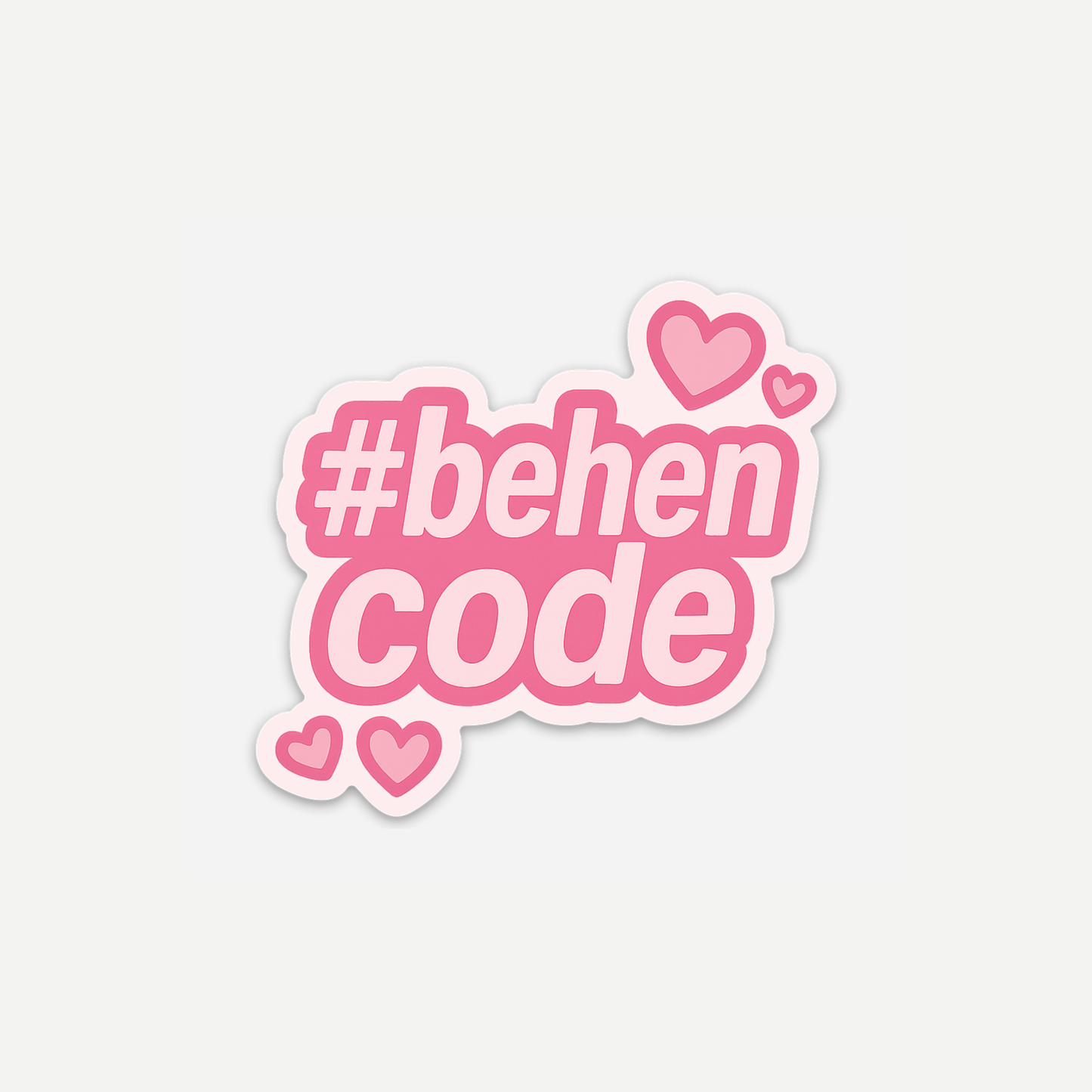 Behen Code Sticker (3" x 2.77")