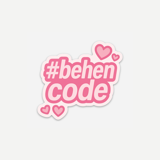 Behen Code Sticker (3" x 2.77")