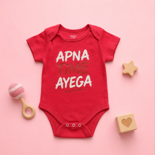 Apna Time Ayega Baby Onesie (0-3 mo)