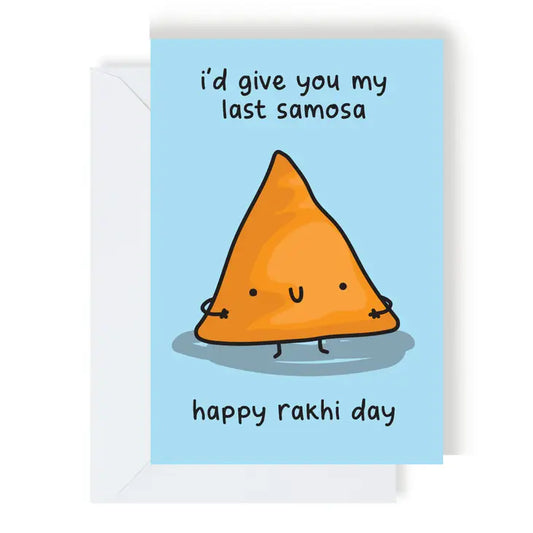 My Last Samosa Raksha Bandhan/Rakhi Day Greeting Card