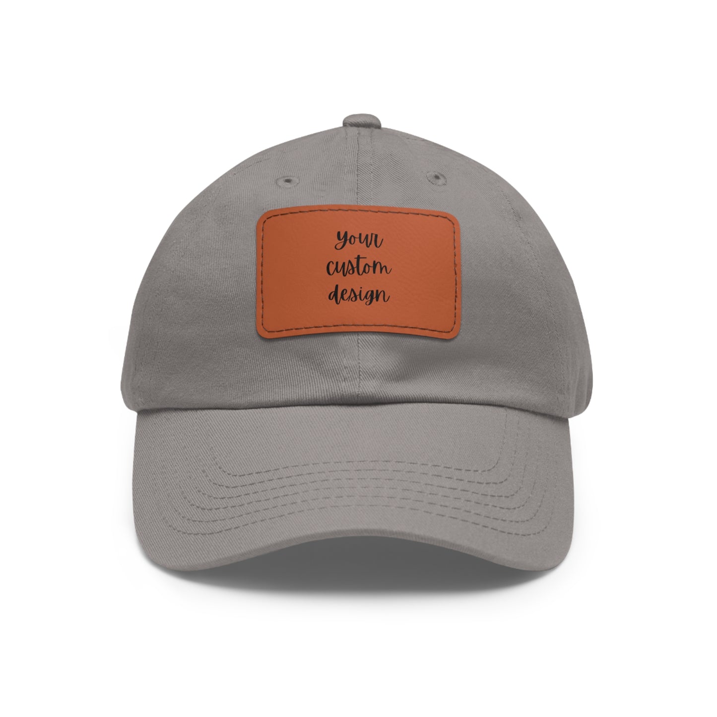 Your Custom Design on Hat with Leather Patch