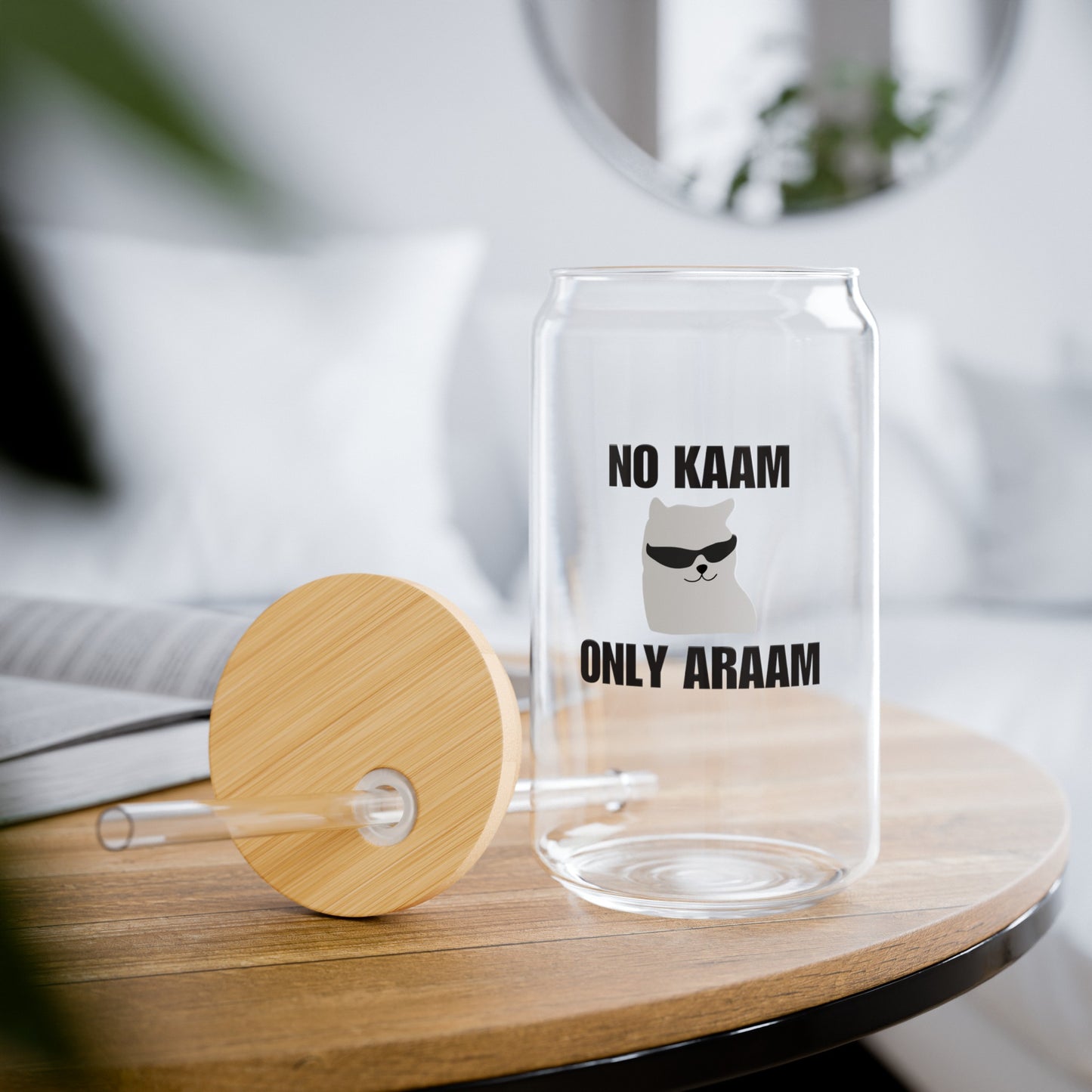 No Kaam Only Araam Glass, 16oz