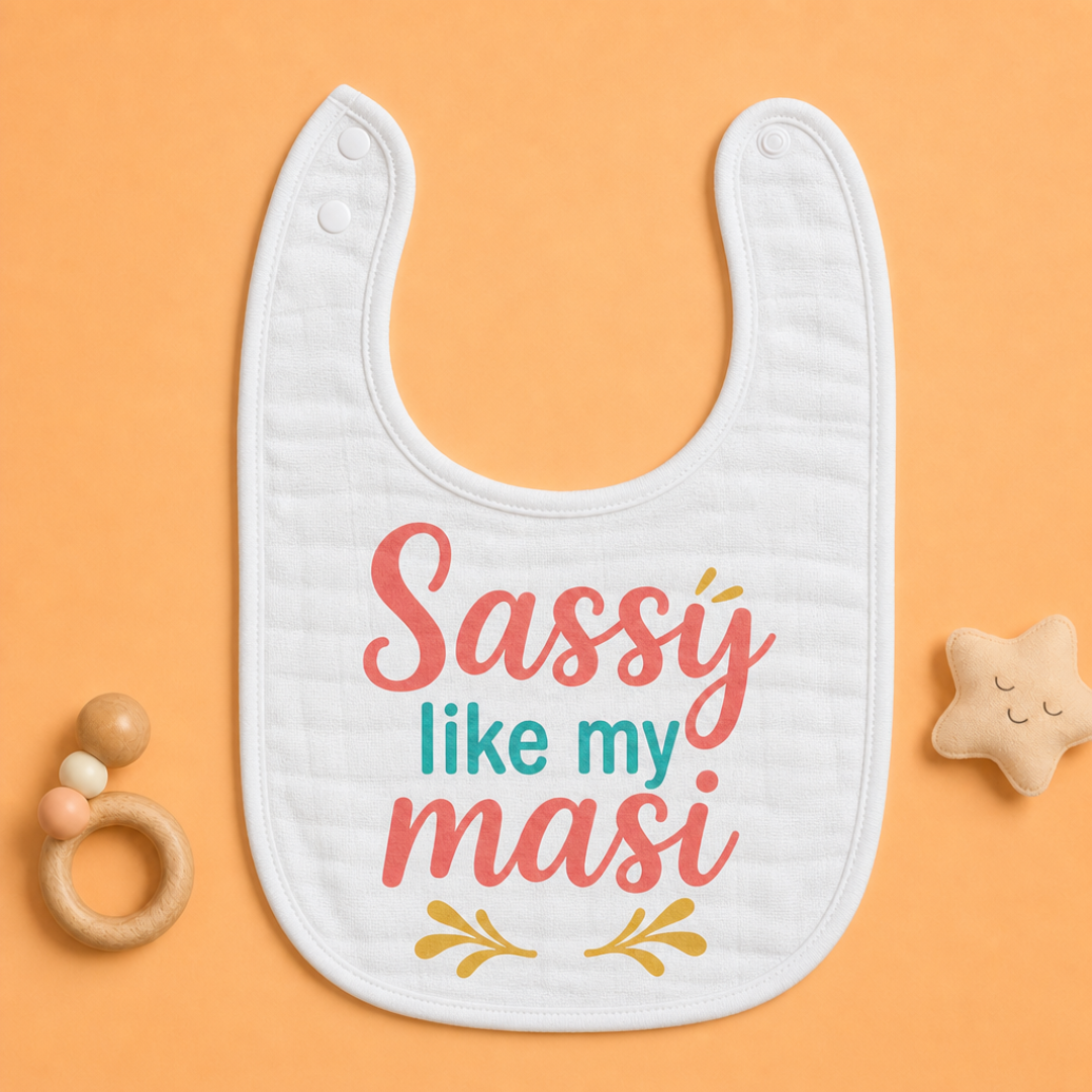 "Sassy Like My Masi" Baby Bib