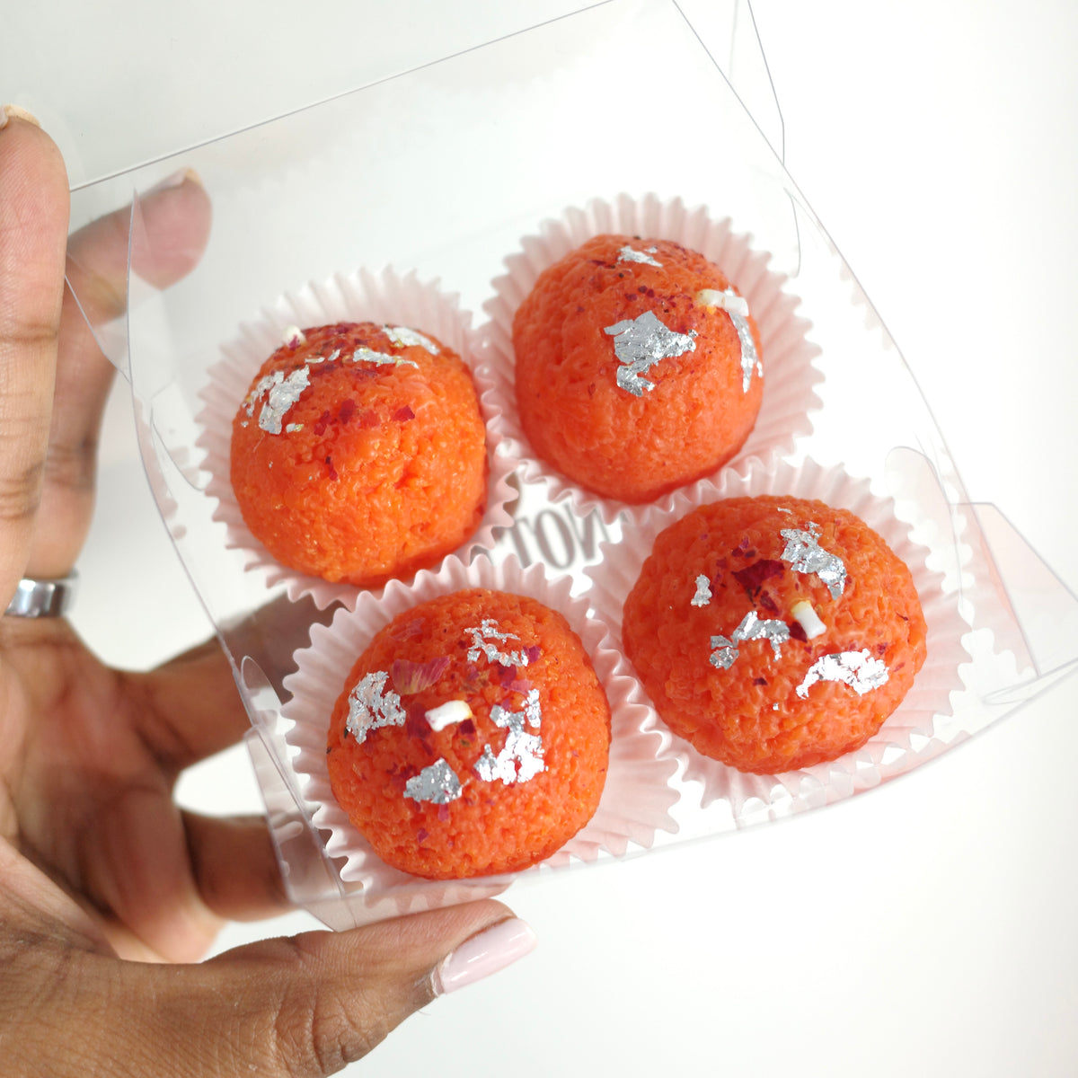 Motichoor Ladoo Candle – Set of 4 | Handmade Soy Wax | Made in New York