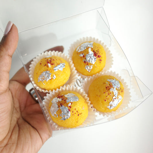 Yellow Ladoo Candle – Set of 4 | Handmade Soy Wax | Made in New York