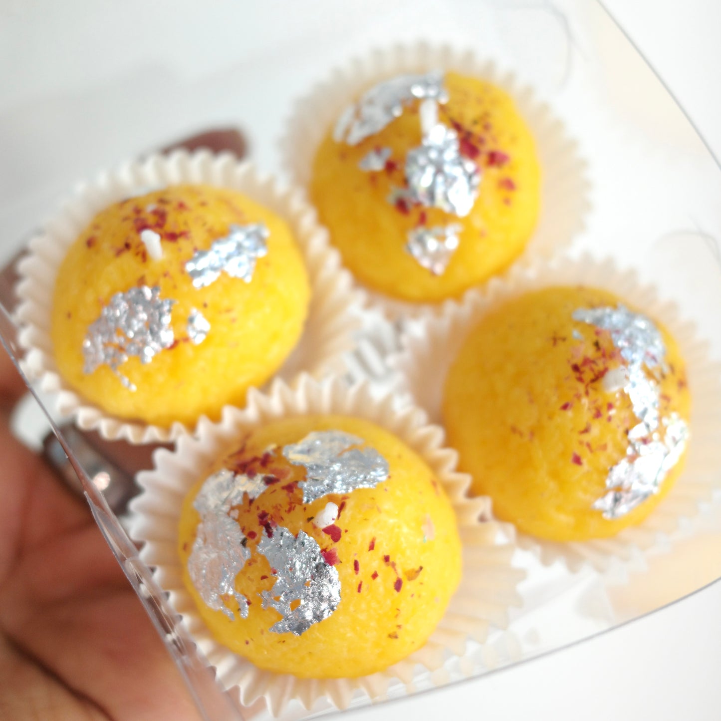 Yellow Ladoo Candle – Set of 4 | Handmade Soy Wax | Made in New York