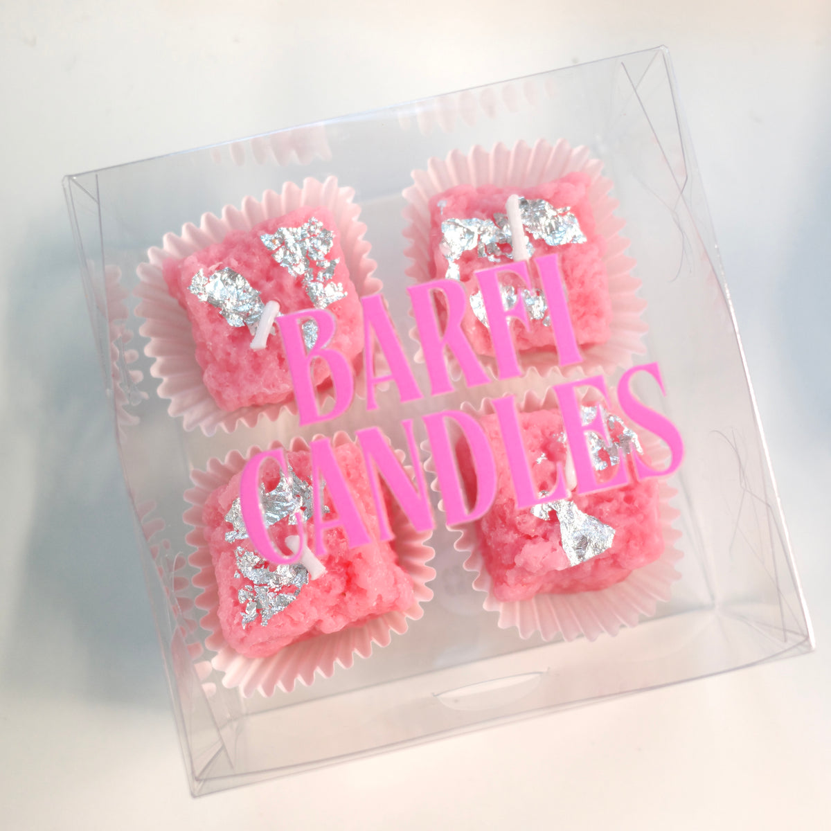 Pink Barfi Candle – Set of 4 | Handmade Soy Wax | Made in New York