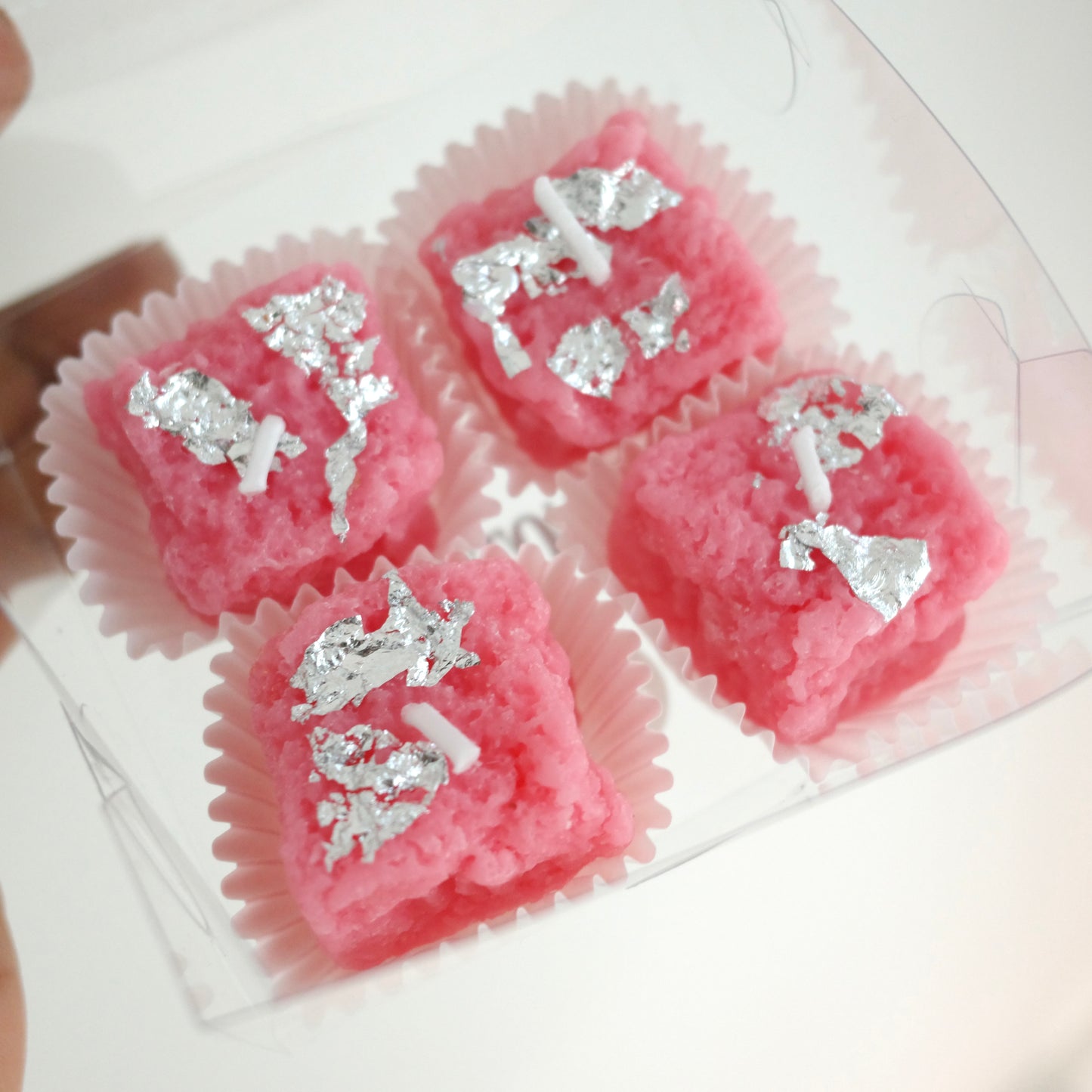 Pink Barfi Candle – Set of 4 | Handmade Soy Wax | Made in New York