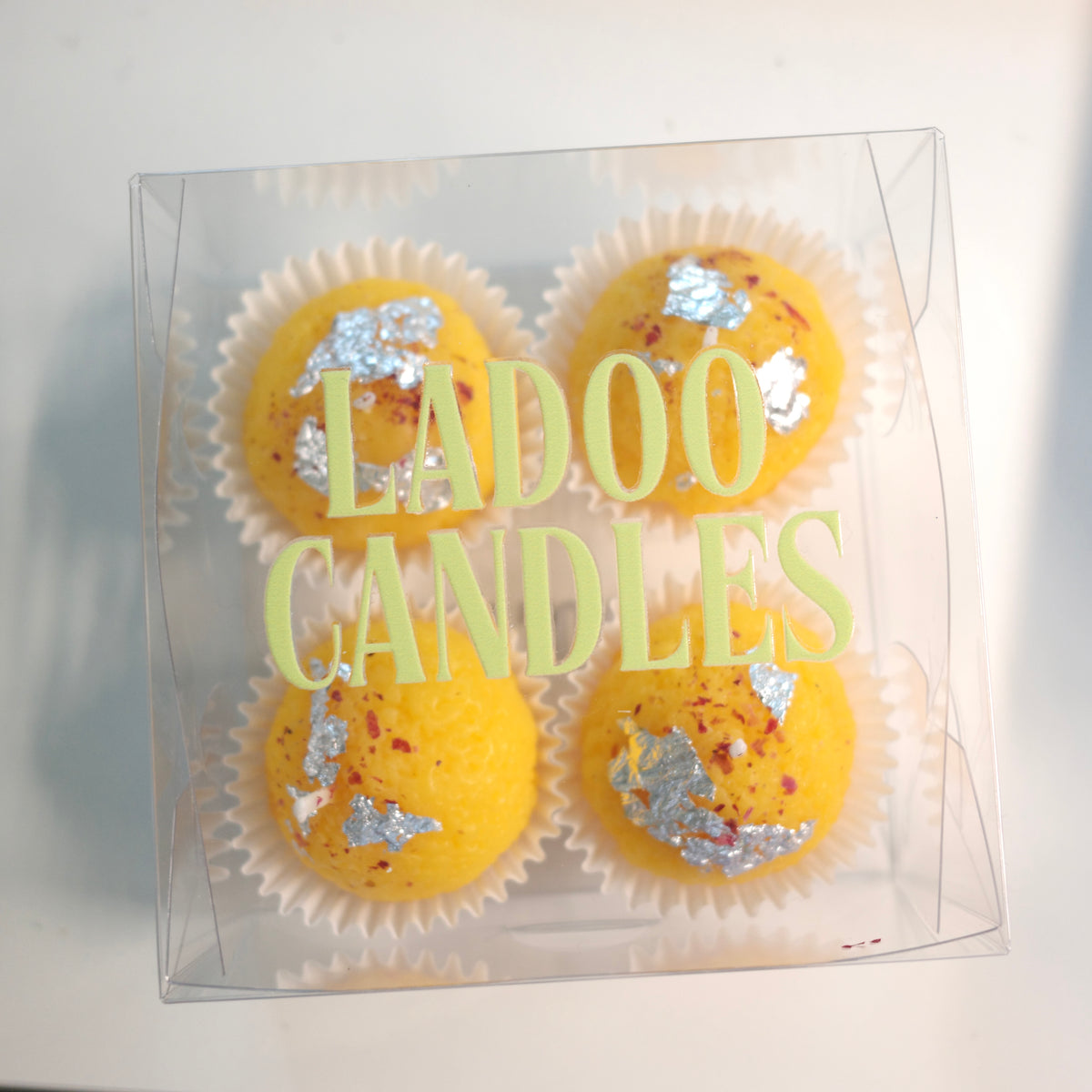 Yellow Ladoo Candle – Set of 4 | Handmade Soy Wax | Made in New York