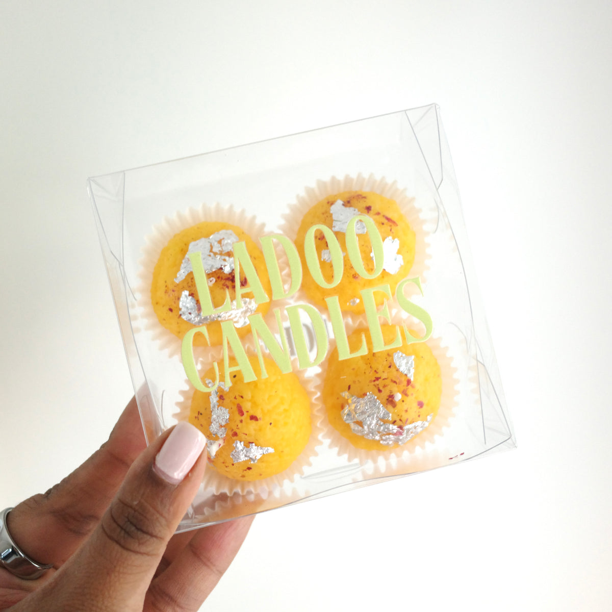 Yellow Ladoo Candle – Set of 4 | Handmade Soy Wax | Made in New York