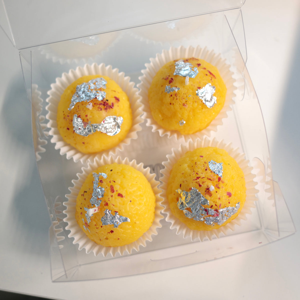 Yellow Ladoo Candle – Set of 4 | Handmade Soy Wax | Made in New York