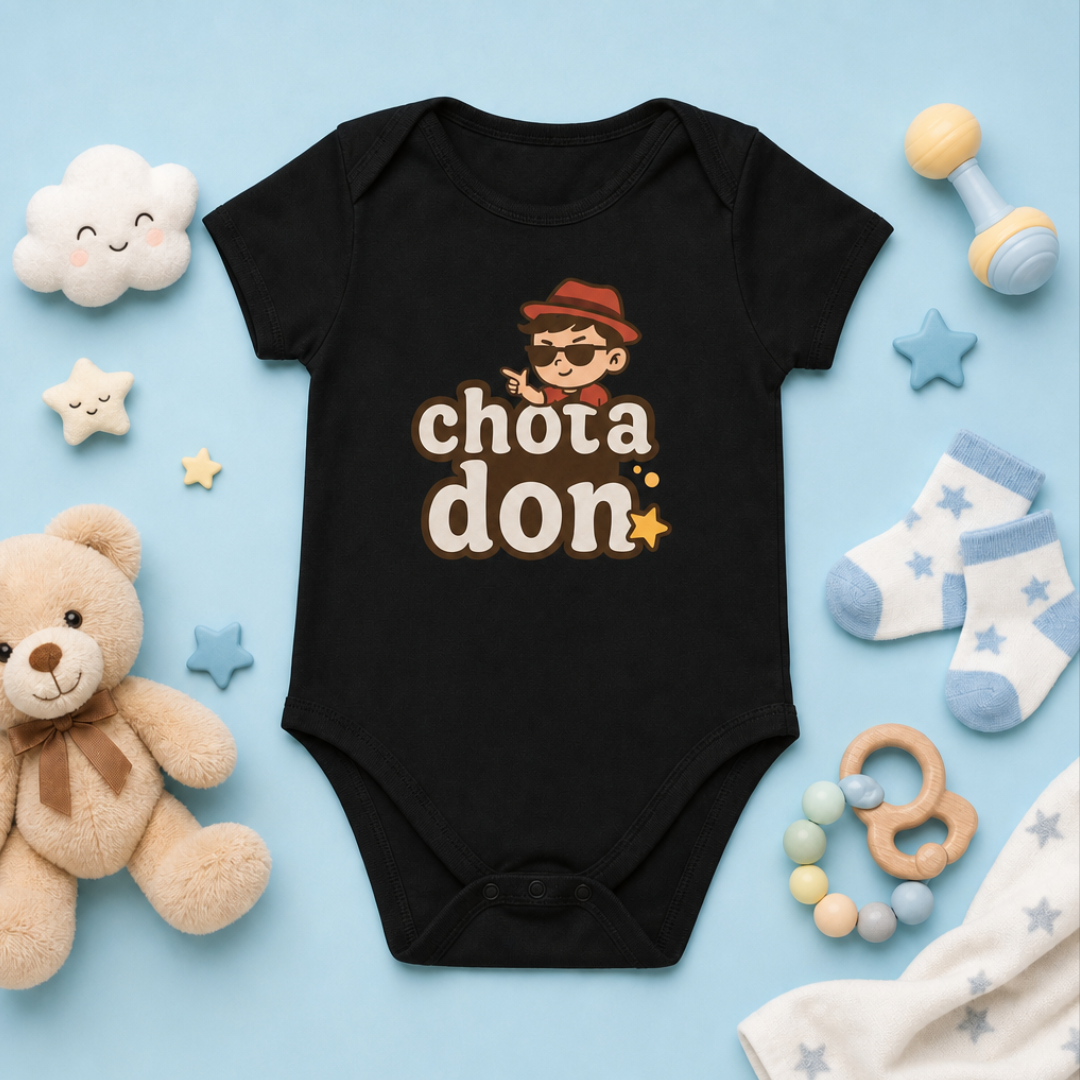 "Chotah Don" Baby Onesie - Black