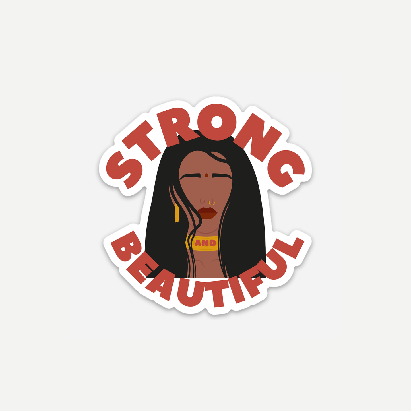 Strong Beautiful Sticker (2.93" x 3")