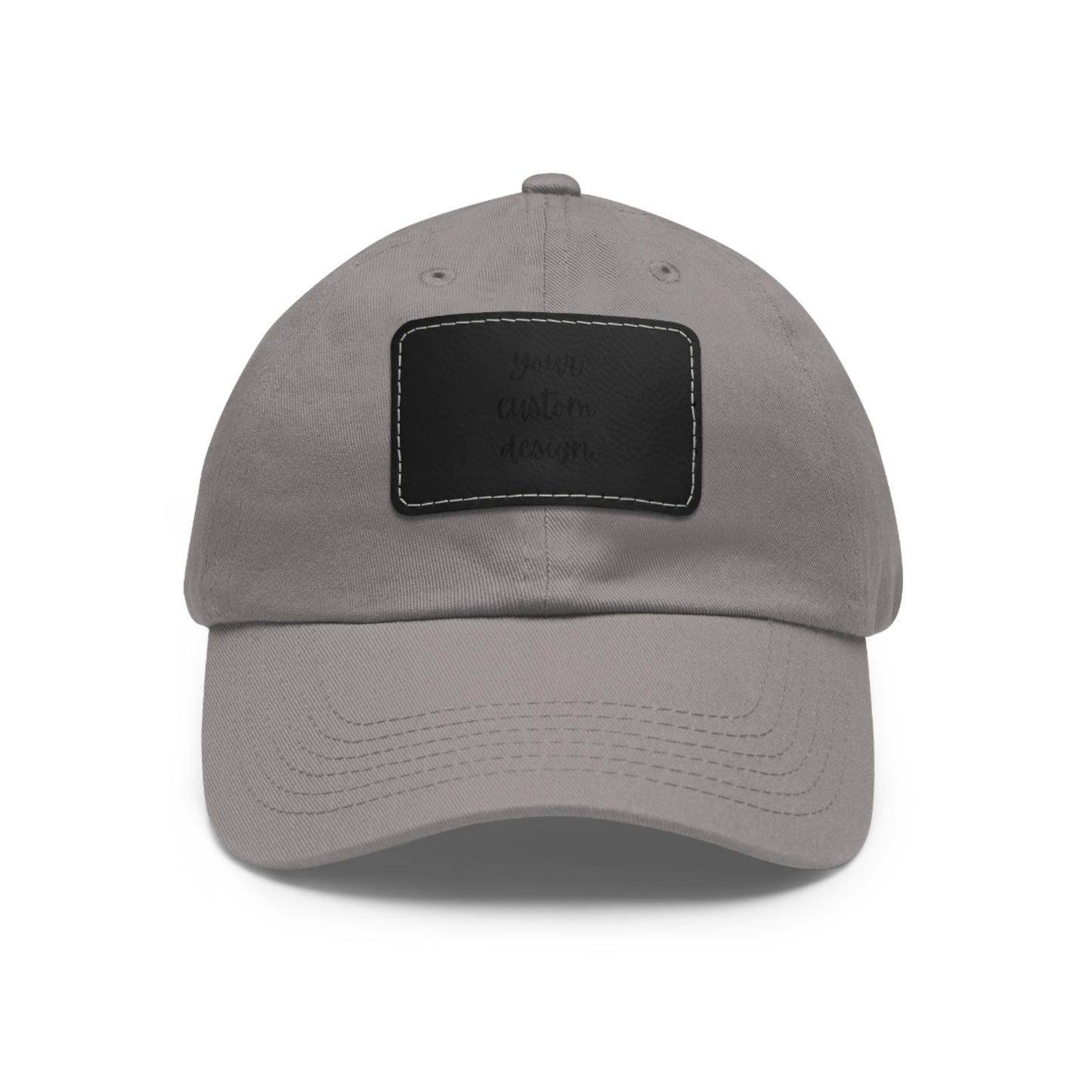 Your Custom Design on Hat with Leather Patch