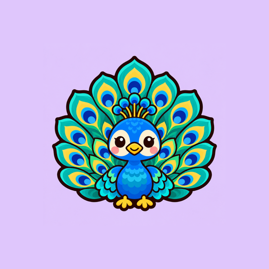 Peacock Vinyl Sticker 3"