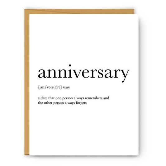 Anniversary Definition - Wedding & Anniversary Card