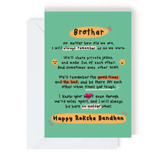 As We Were Raksha Bandhan/Rakhi Day Greeting Card