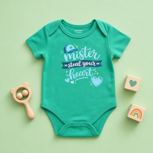 Mister Steal Your Heart Baby Onesie (3-6 mo)