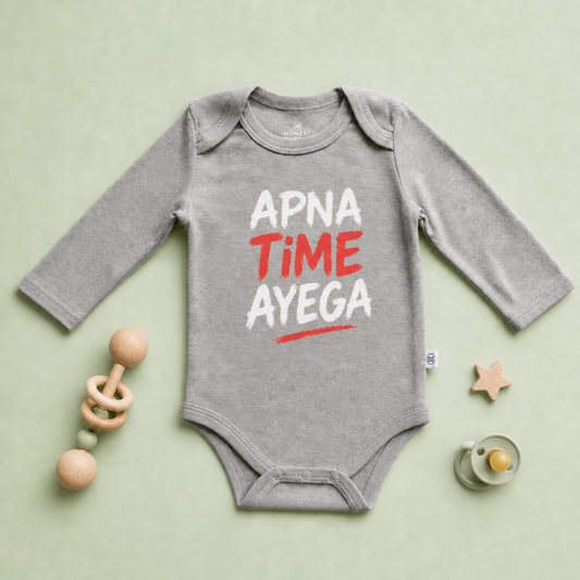 Apna Time Ayega Baby Onesie (0-3 mo)