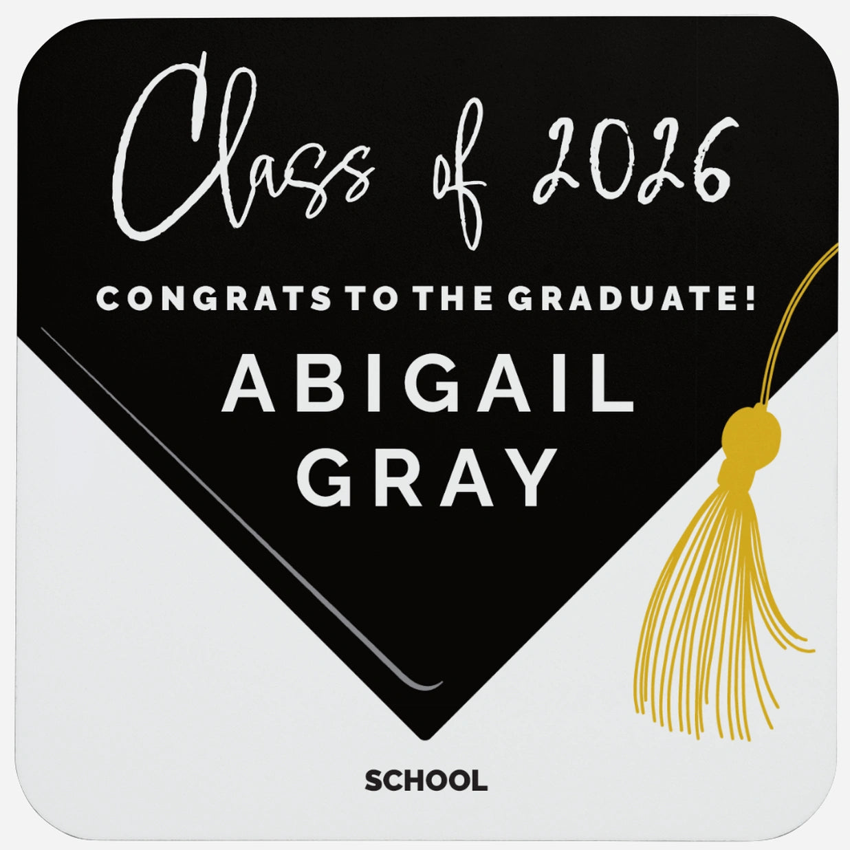 Custom Graduation Paper Coaster - Set of 20