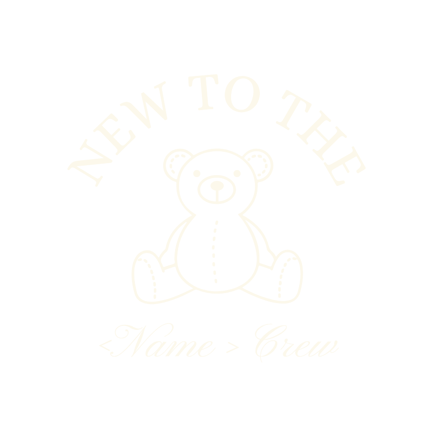 "New to the [Name] Crew" Baby Onesie - Black