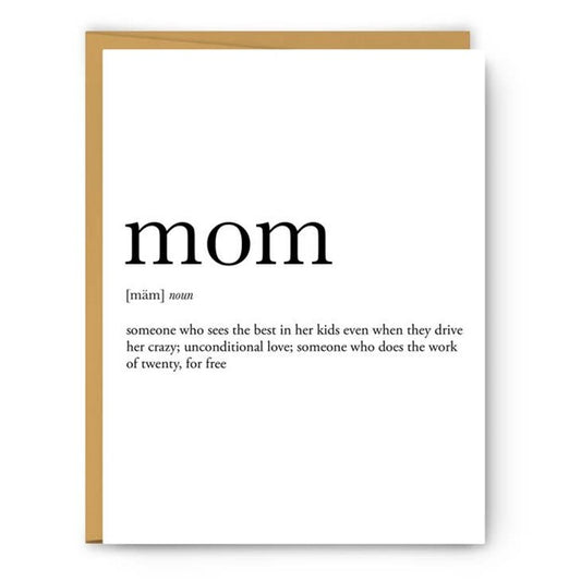 Mom Definition - Mother'S Day Card