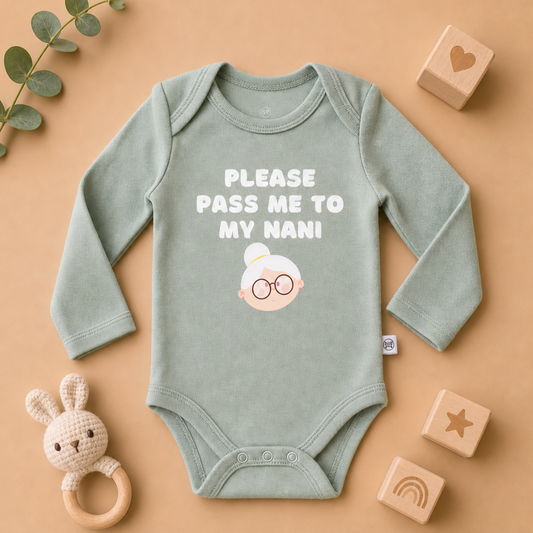 Please Pass Me To My Nani Baby Onesie (0-3 mo)