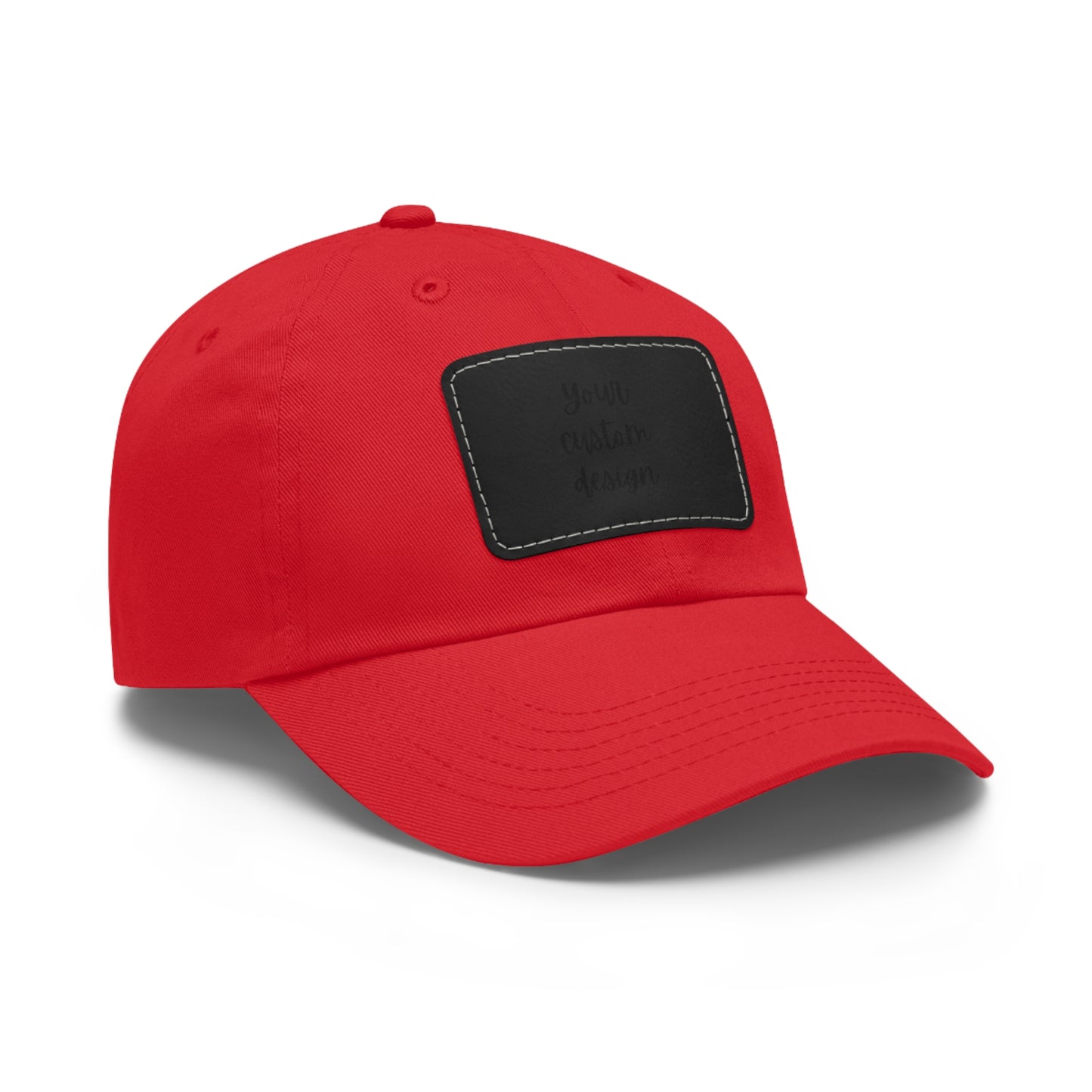 Your Custom Design on Hat with Leather Patch