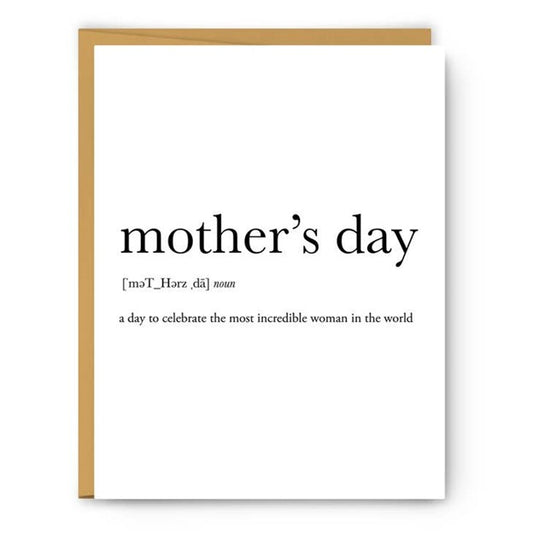 Mother'S Day Definition - Mother'S Day Card
