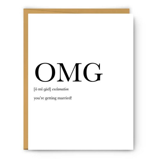 Omg! You'Re Getting Married! - Wedding & Engagement Card