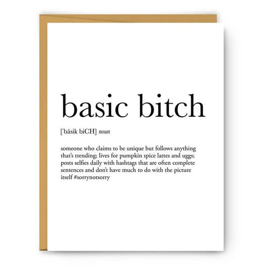 Basic Bitch Definition - Everyday Card