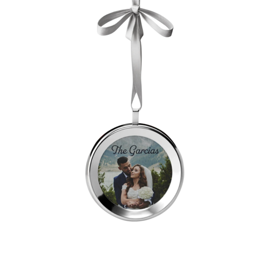 Custom Photo Ornament - Framed Metal