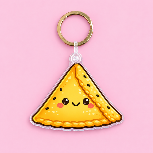 Samosa Acrylic Keychain 3"