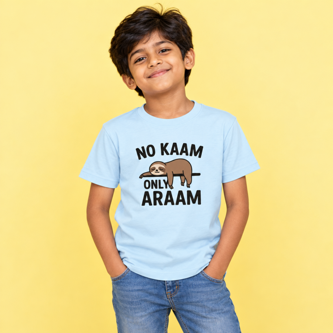 “No Kaam Only Araam” Youth Shirt