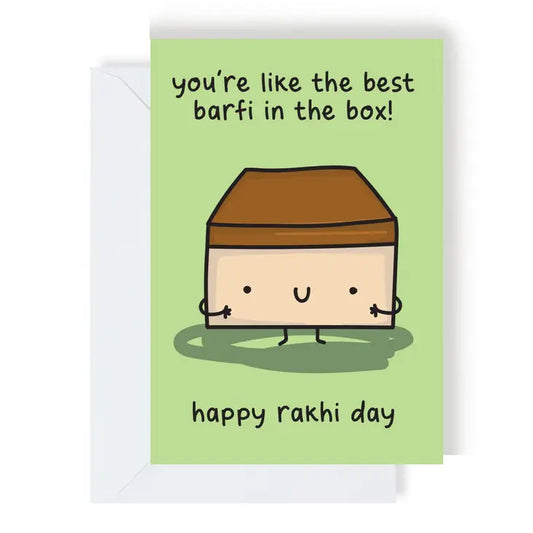 Best Barfi in the Box Raksha Bandhan/Rakhi Day Greeting Card