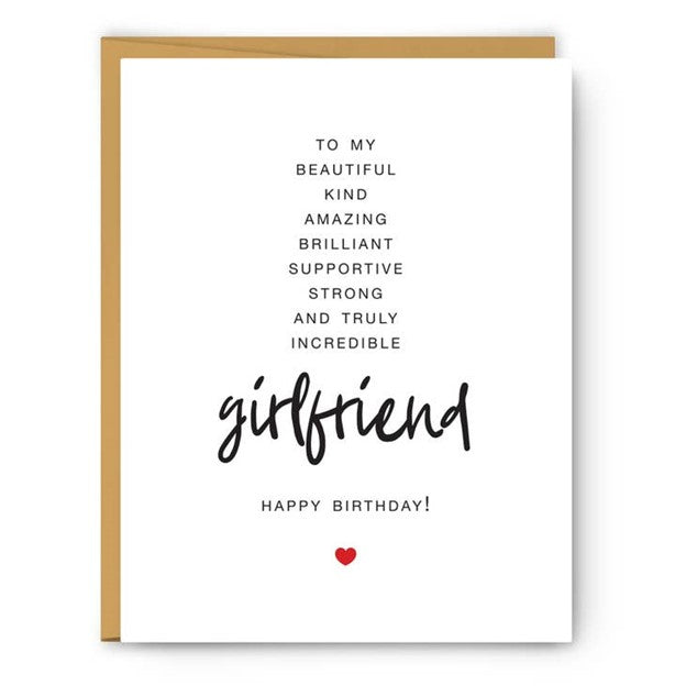 To My Girlfriend - Birthday Card